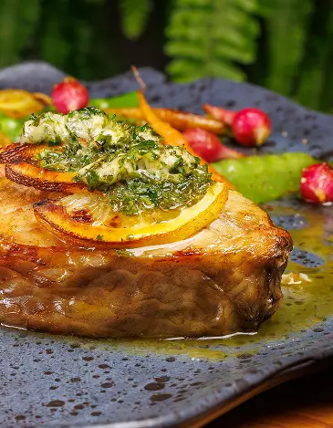 Imagem peixe preparado com molho