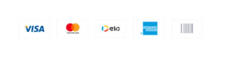 Bandeiras de métodos de pagamento